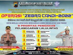 Saat Operasi Zebra Polres Blora Bagikan Pamflet Tertib Berlalu Lintas