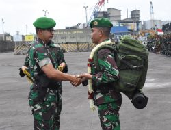 Brigjen TNI Parwito Sambut Kepulangan Satgas Yonif 410/Alugoro Dari Papua
