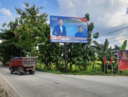 Baliho Bergambar AHY Terpampang di Jalan Blora-Purwodadi