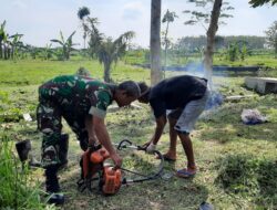 Babinsa Jepangrejo Apresiasi Kegiatan Masyarakat yang Merawat Area Sambongan