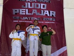Ikut Kejuaraan Pelajar se-Jateng, Judo Waza Blora Gondol Emas dan Perunggu