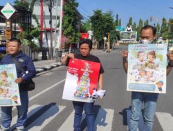 Gelar Aksi Turun ke Jalan, PWI – KPU Blora Ajak Warga Gunakan Hak Suaranya di TPS