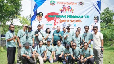 Bupati Blora, Arief Rohman menghadiri peringatan Hari Pers Nasional di Bukit Kunci, Desa Bangowan, Jiken, Blora, Jawa Tengah, Jumat (8/2/2024)