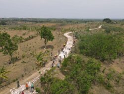 Beginilah Foto Udara Jalan Makadam di TMMD Sidomulyo Blora