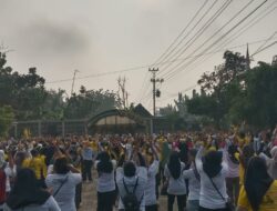 Peringati HUT ke-60, DPD Golkar Blora Gelar Senam Bersatu