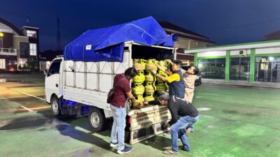 Polres Blora Amankan Ratusan Gas Melon yang Diduga Diselewengkan