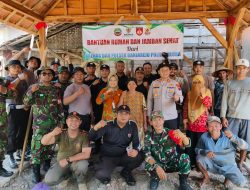 Sinergi Tiga Pilar Banjarejo Blora Gotong Royong Dirikan Rumah Warga