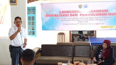 Pelopor di Kendal, Desa Ngasinan Launching Posbankum untuk Perkuat Akses Keadilan dan Sadar Hukum