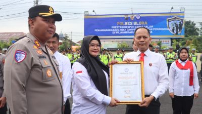 Respons Cepat Penanganan Kasus Perempuan dan Anak, Polres Blora Terima Penghargaan dari TRCPPA