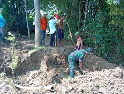 Progres Jembatan Garuda di Japah Blora, TNI dan Warga Mulai Gali Pondasi