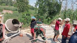 Tembus Sungai Nglebur, TNI Bangun Jembatan Gantung Buka Akses Warga