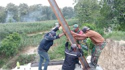 Pembangunan Jembatan Perintis Garuda di Blora Masuki Tahap Pemasangan Tiang Pylon