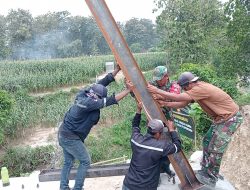 Pembangunan Jembatan Perintis Garuda di Blora Masuki Tahap Pemasangan Tiang Pylon