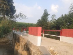 Pembangunan Jembatan Aramco di Todanan Blora Rampung