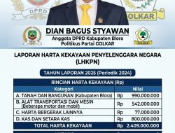 Menengok Harta Kekayaan Anggota DPRD Blora, Dian Bagus Styawan